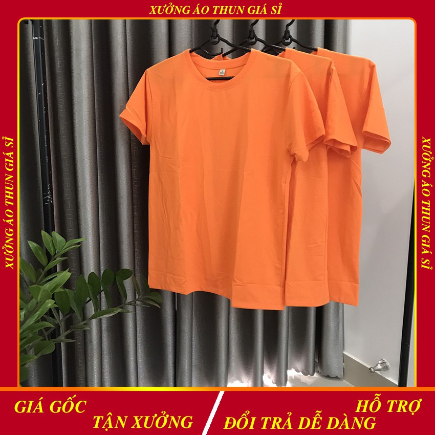 Áo Phông Trơn Nam Nữ Màu Cam
