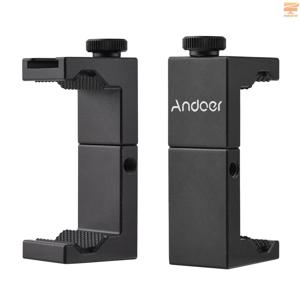 Kẹp đỡ điện thoại Andoer bằng kim loại 1/4 inch thay thế thích hợp cho Iphone Samsung Huawei