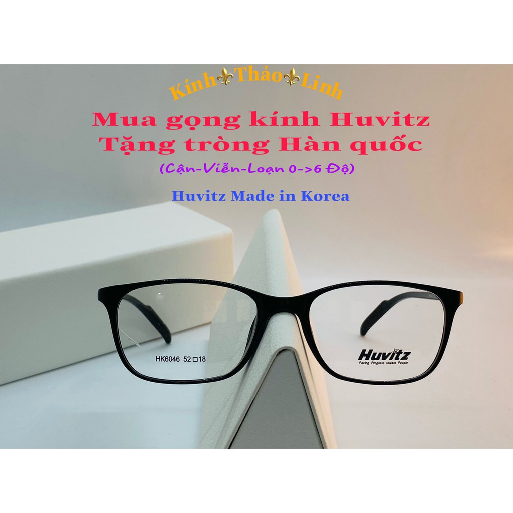 Gọng kính cận nam nữ Huvitz, kiểu dáng vuông tròn đa dạng màu sắc - HK6046
