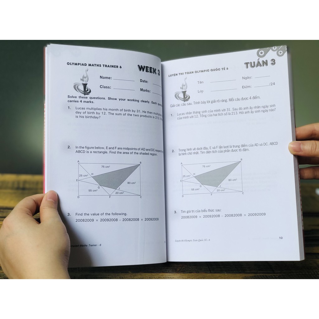 Sách:  Đánh thức tài năng toán học và Luyện Thi Olympic - Combo 3 cuốn (13 - 15 tuổi))