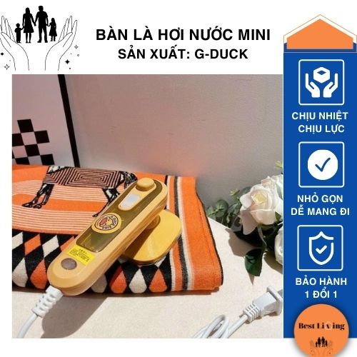 Bàn là hơi nước mini G-Duck - hàng nội địa Trung - nhỏ gọn dễ mang đi du lịch.