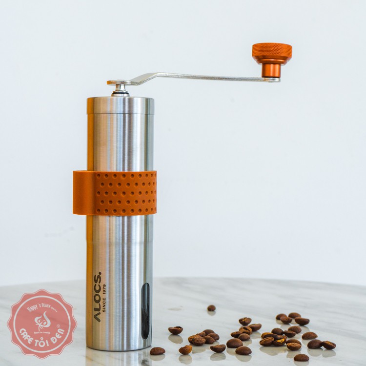 Cối xay tay màu bạc lưỡi gốm