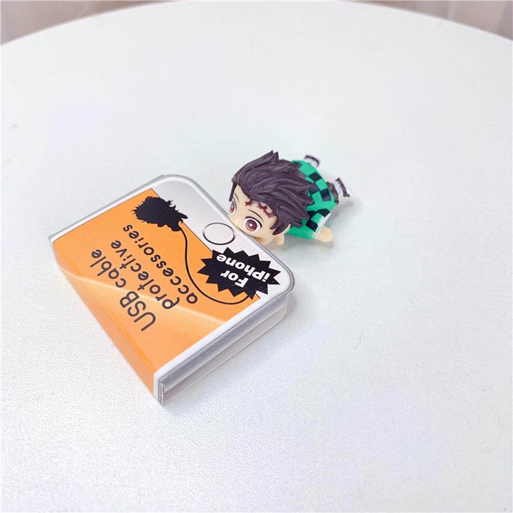 Phụ Kiện Quấn Bảo Vệ Dây Cáp Điện Thoại Hình Anime Kamado Tanjirou Kimetsu No Yaiba
