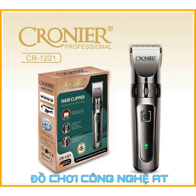 TÔNG ĐƠ CẮT TÓC CRONIER CR-1221, MÁY CẮT TÓC SẮC VÀ CHẠY ÊM HÀNG XỊN