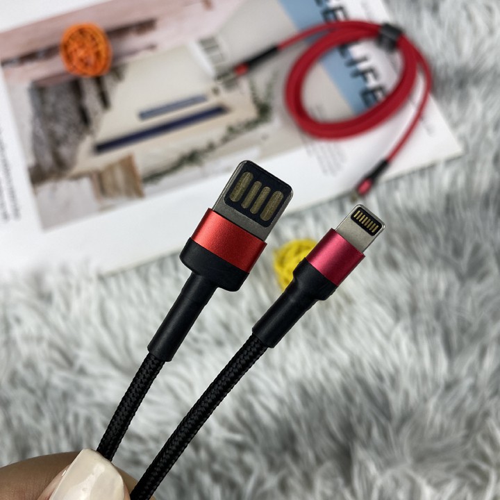 Dây sạc nhanh iPhone Baseus chống gãy chân 1met/2met - Mã TZLC698