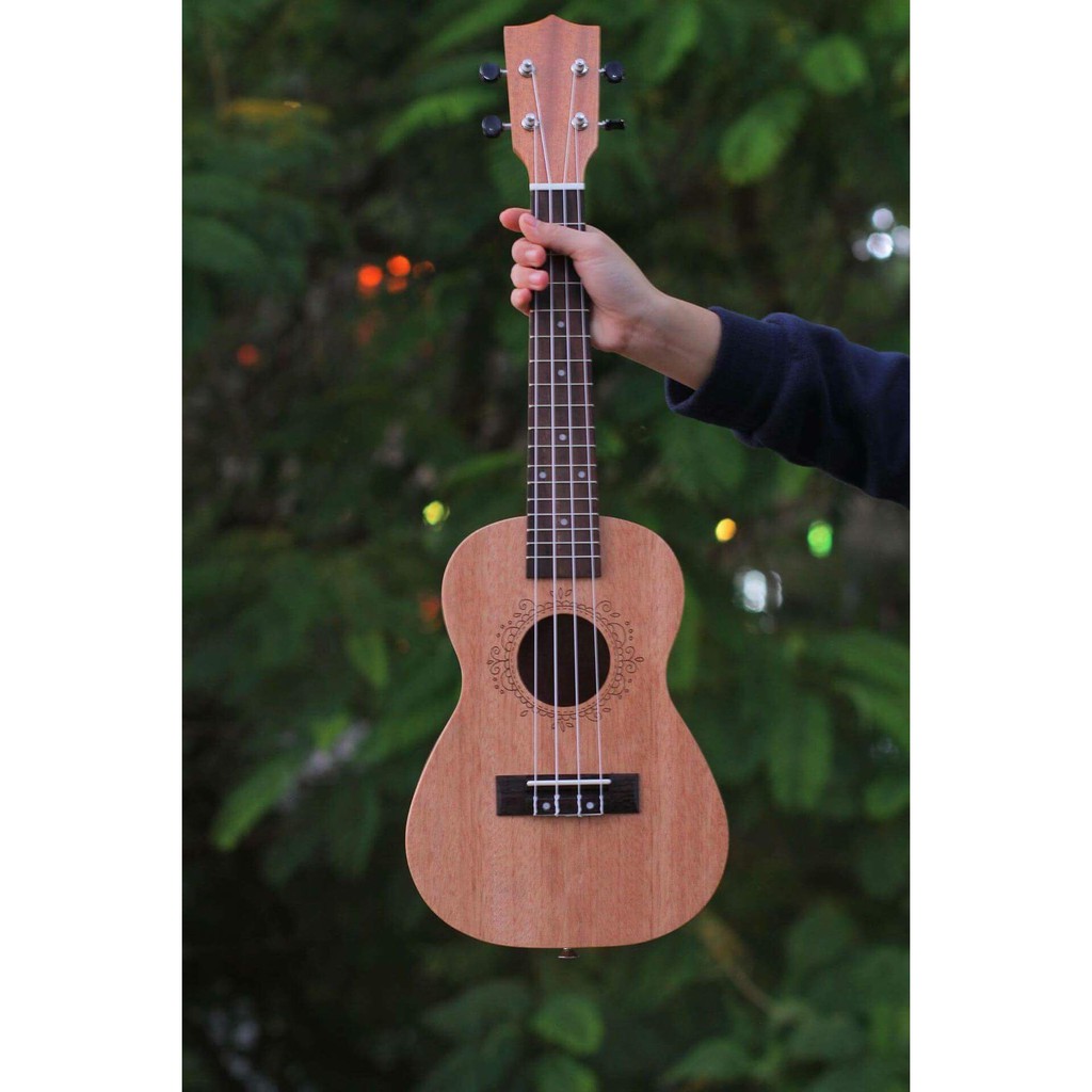 (MUA 1 TẶNG 4) ĐÀN UKULELE CONCERT VIỀN HOA