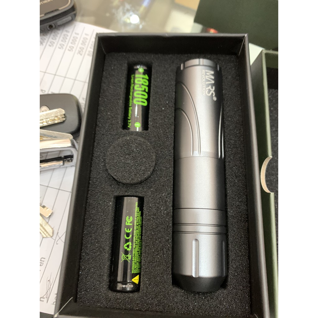 Máy xăm Pen 5.0 thế hệ 3 chính hãng MARS Tích hợp biến áp - Có 2 pin kèm theo 18500mAh