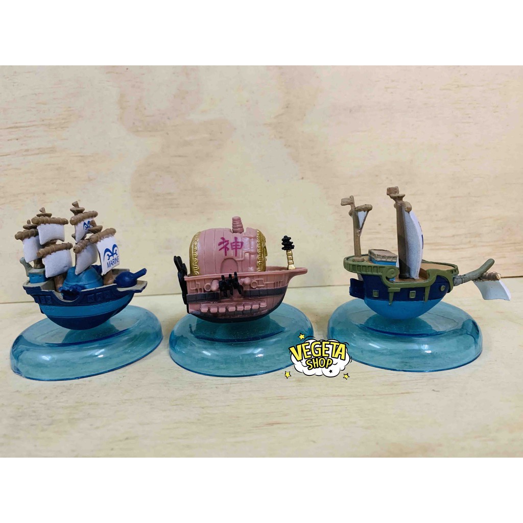 Mô hình One Piece - Set 6 tàu hải tặc One Piece - Thousand Sunny Law Submarine Smoker Marine Ship - Cao 5,5~7,5cm