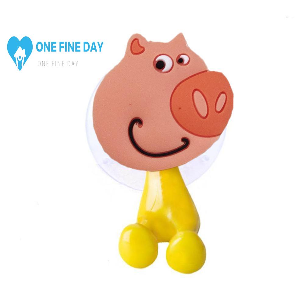 1 Giá Treo Bàn Chải Đánh Răng Hút Tường Q5O7 Hình Thú Dễ Thương