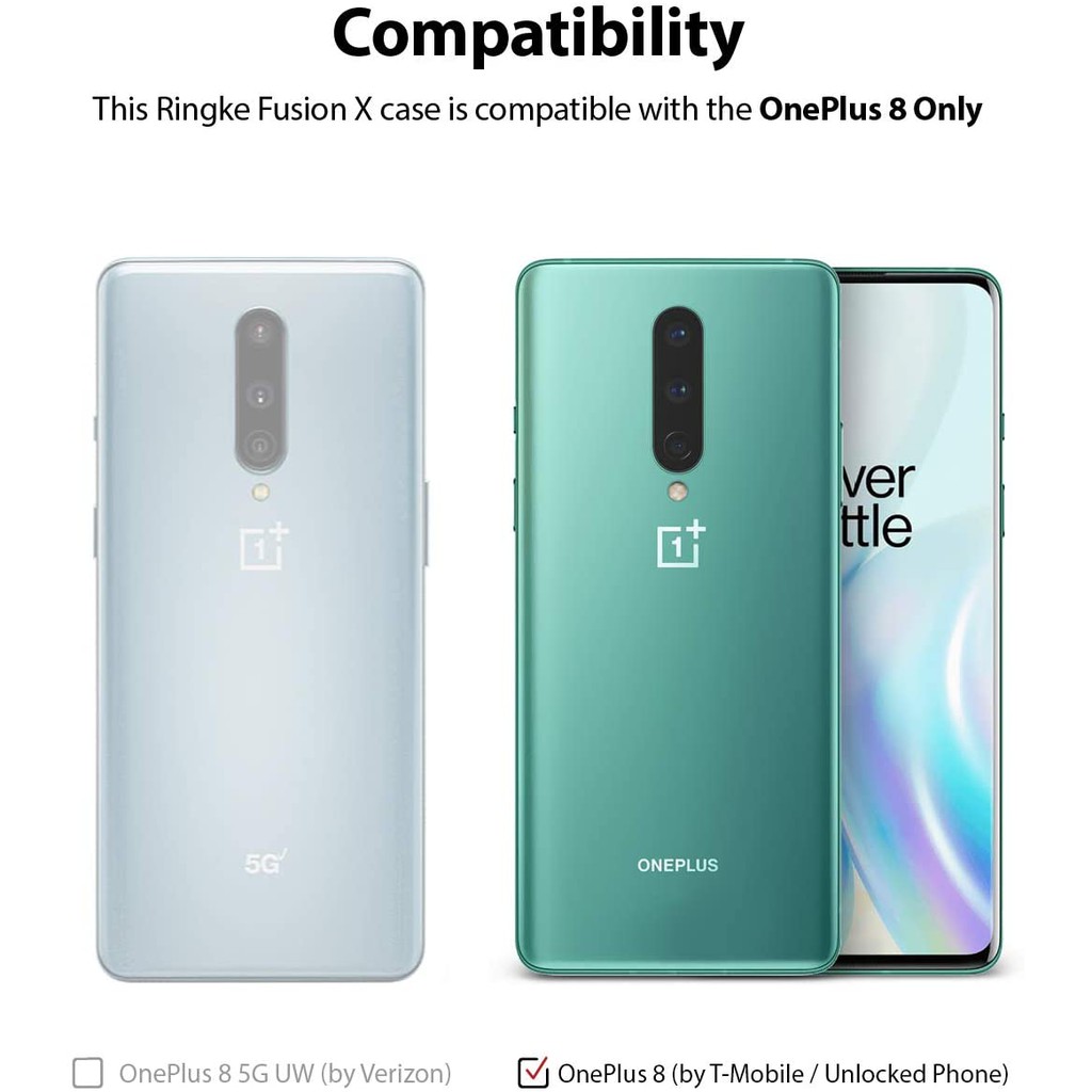 Ốp lưng OnePlus 8 Ringke Fusion X (Ringke Fusion X OnePlus 8 Korea Case) - Nhập khẩu Hàn Quốc