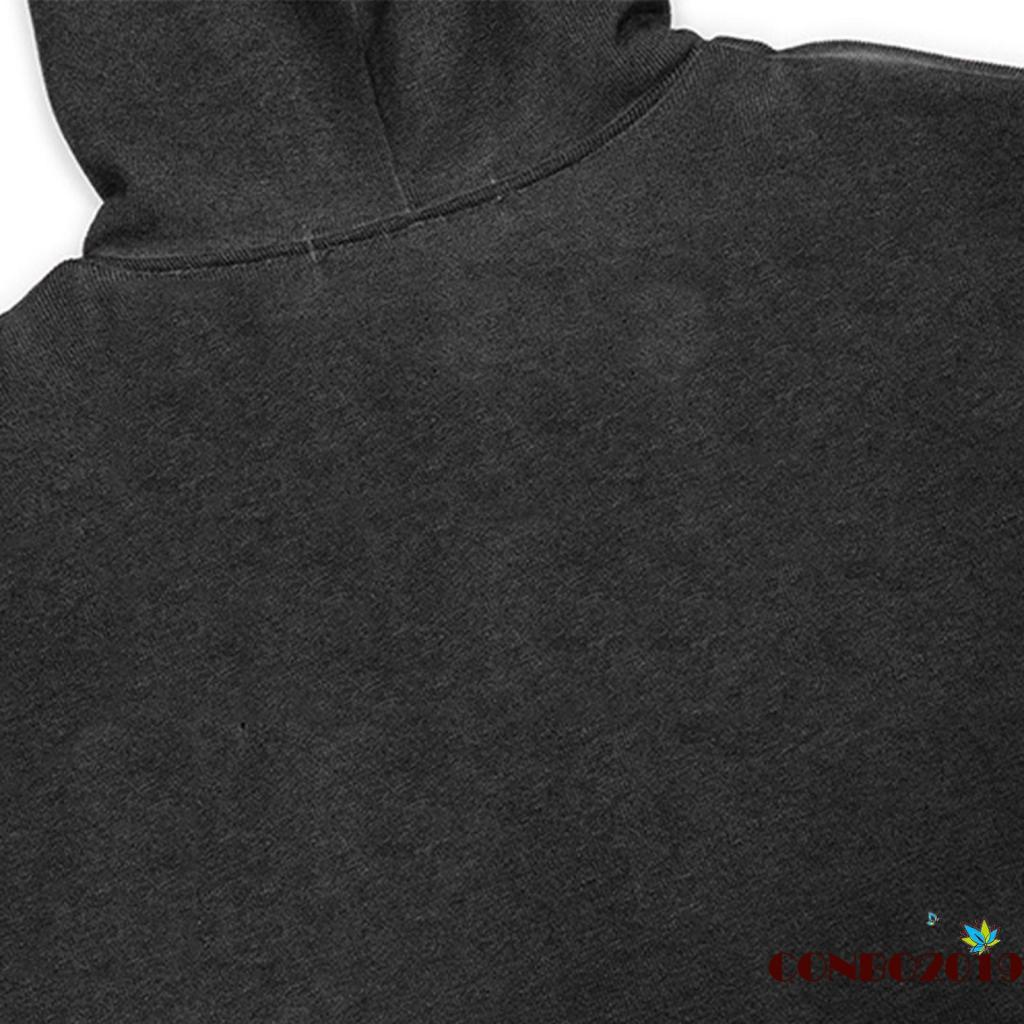 Hgm- Áo Hoodie Tay Dài Dáng Rộng In Hình Quỷ Có Dây Kéo Cho Nữ