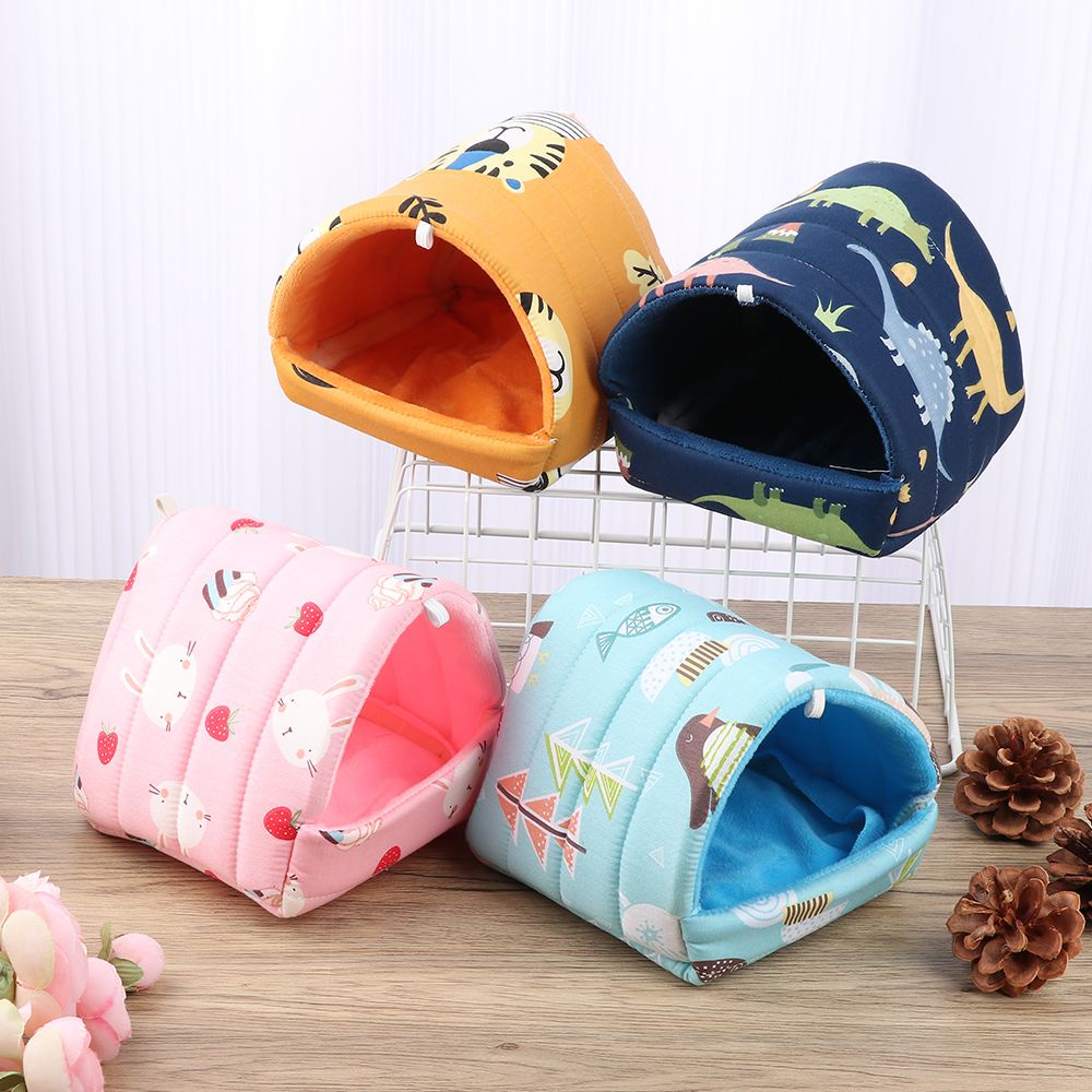 Giường Ngủ Mềm Mại Ấm Áp Mùa Đông Nhiều Màu Sắc Dễ Thương Cho Thú Cưng Thỏ Sóc Chuột Hamster
