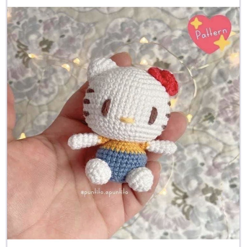 Móc khoá len HELLO KITTY - gấu len - móc khoá len handmade