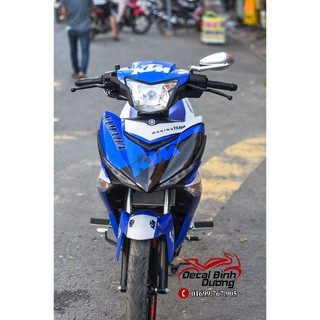 Decal Tem Xe Exciter 150 Xanh GP Bạc