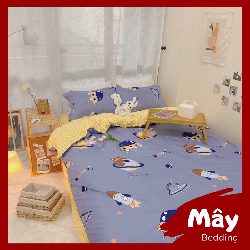 Bộ chăn ga gối Cotton Poly vệ tinh MÂY BEDDING