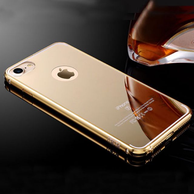 ỐP Tráng Gương Viền Kim Loại, Ốp Lưng Nhôm Iphone 5,5S,SE,6,6S,6Plus, 6S Plus