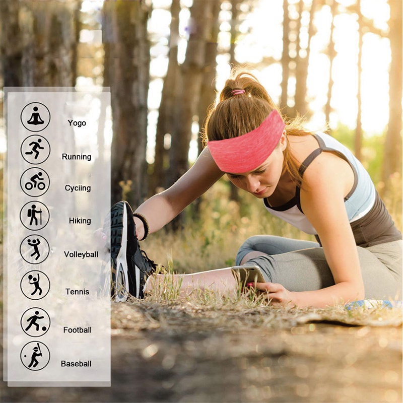 Băng Đô Thể Thao Mềm Thấm Hút Mồ Hôi 6 Màu Thời Trang Cho Nữ