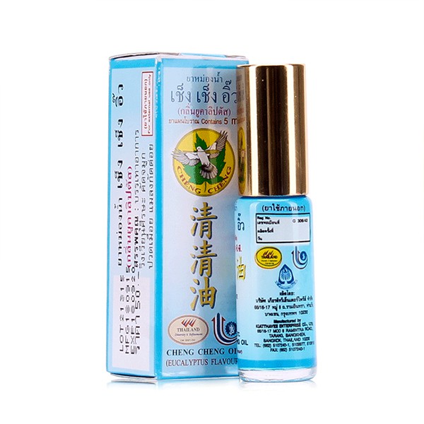 Dầu gió lăn Cheng Cheng Thái lan Xanh 5ml >Shine<