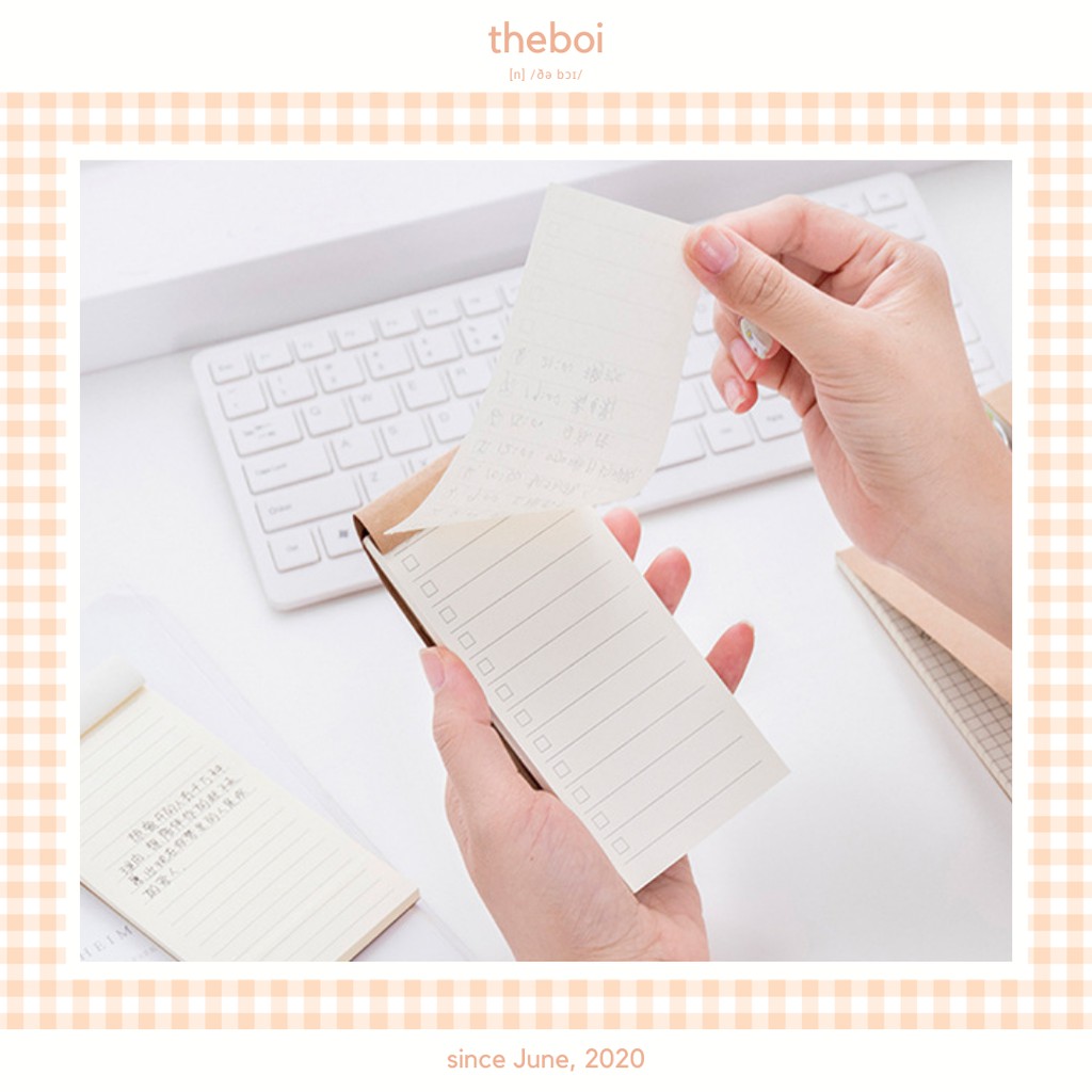 Tập Giấy Ghi Chú - Giấy Note Phong Cách Basic Cho Học Sinh
