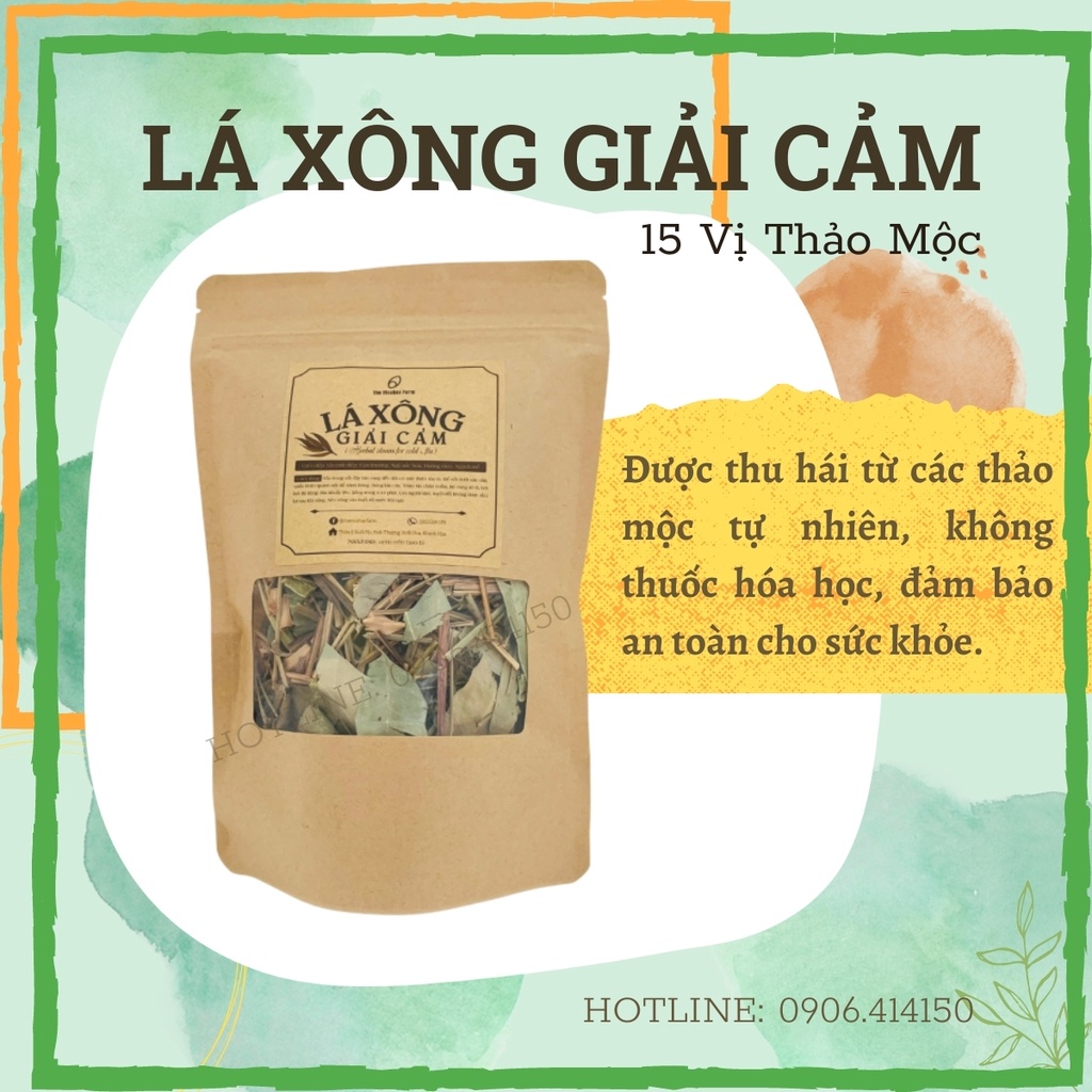 Lá xông giải cảm , lá xông ngừa bệnh ,15 vị thảo mộc ,tăng sức đề kháng