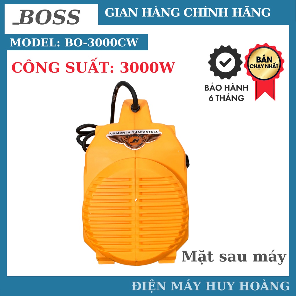 Máy rửa xe BOSS NHẬT 3000W có chỉnh áp, máy rửa xe dây đồng 100% - Thân máy nặng 12kg