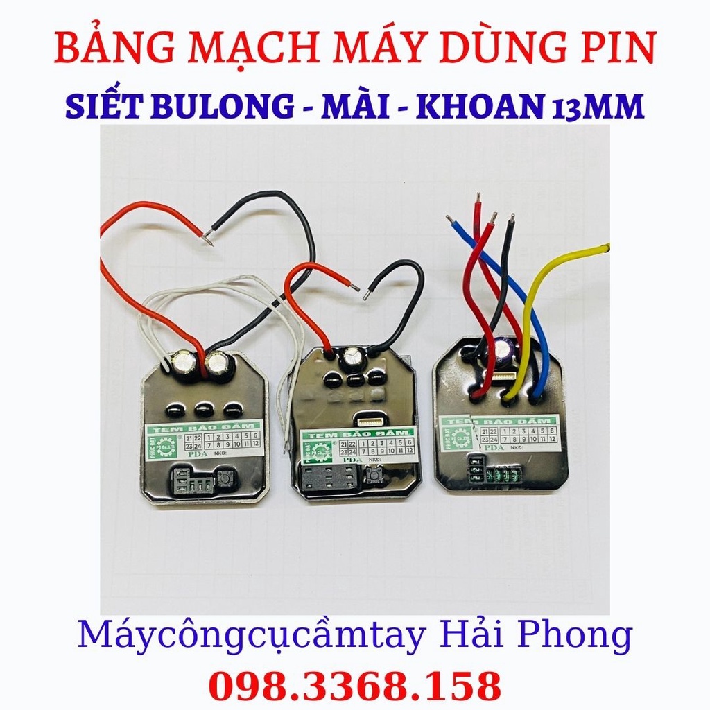 BẢNG MẠCH MÁY KHOAN PIN ĐÀU 13 MM  DÙNG PIN 21V