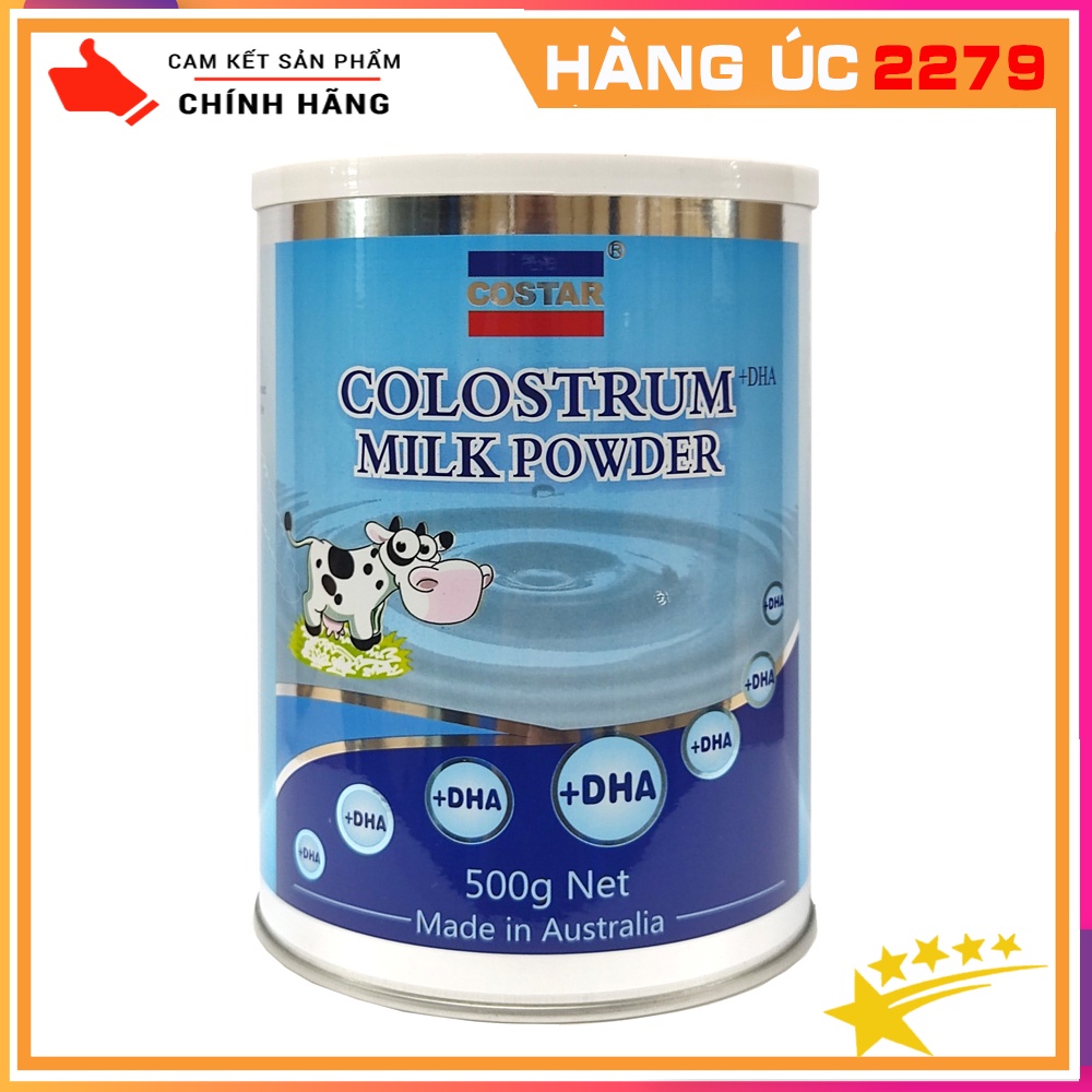 Sữa Bột Sữa Bò Non Costar Colostrum Powder Milk Nguyên Chất Chứa DHA Hộp 500g Của Úc - Hàng Úc 2279