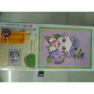 Tranh đính đá 12 con giáp sz 32*42cm - tự đính