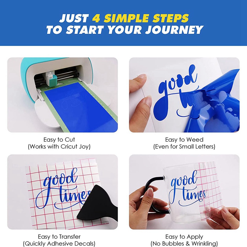 Cuộn Giấy Vinyl Bóng 8 Màu Tự Dính 5.5InX4FT Tự Dính Cắt Tiện Dụng