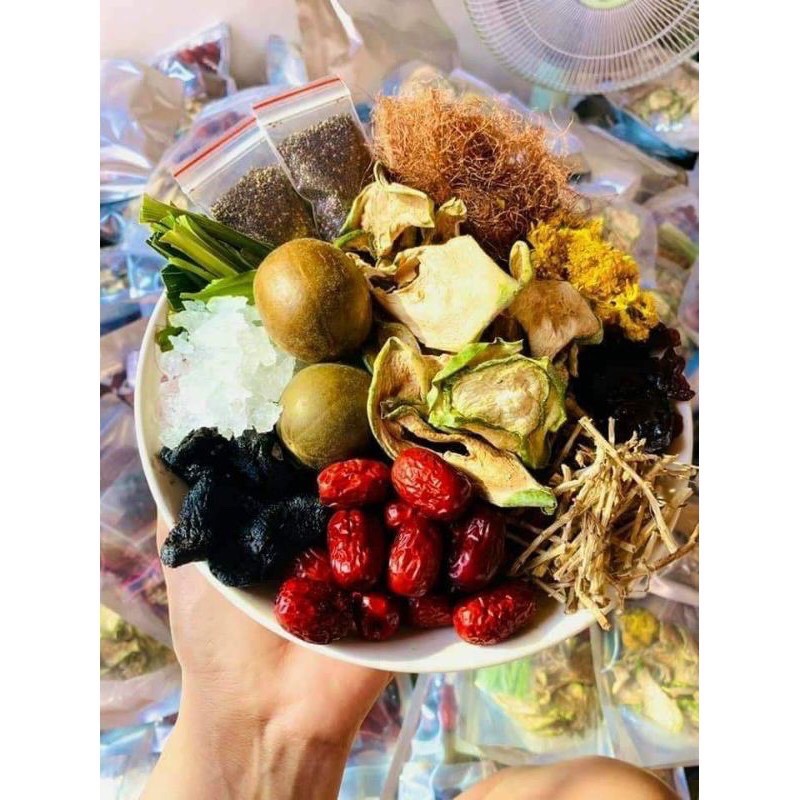 Combo 9 vị sâm bí đao hoa cúc hạt chia