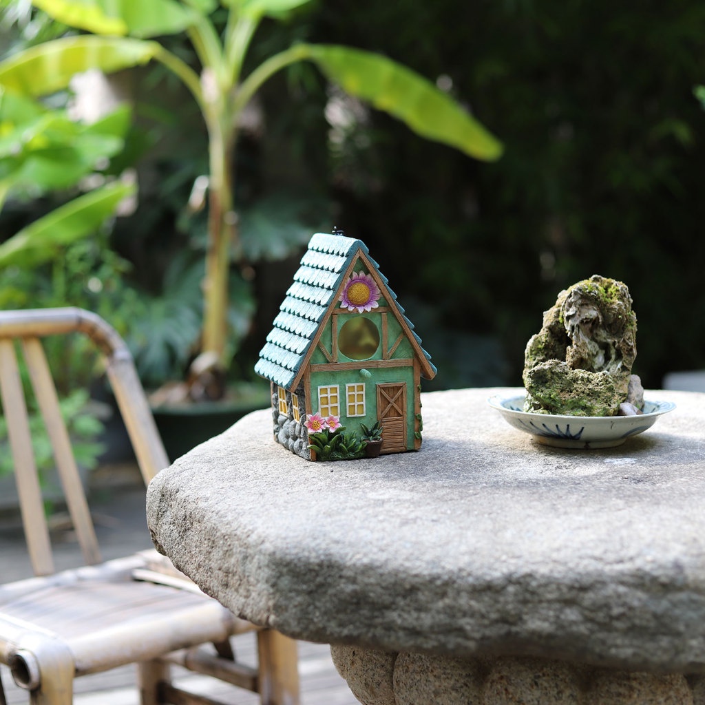 Nhà Chim Bằng Resin Siêu Bền Treo Trang Trí Sân Vườn