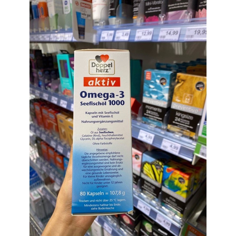 🌈(Bill Đức) Dưỡng Dầu c.á Omega 3 1000mg- Nội địa Đức🔥 | BigBuy360 - bigbuy360.vn