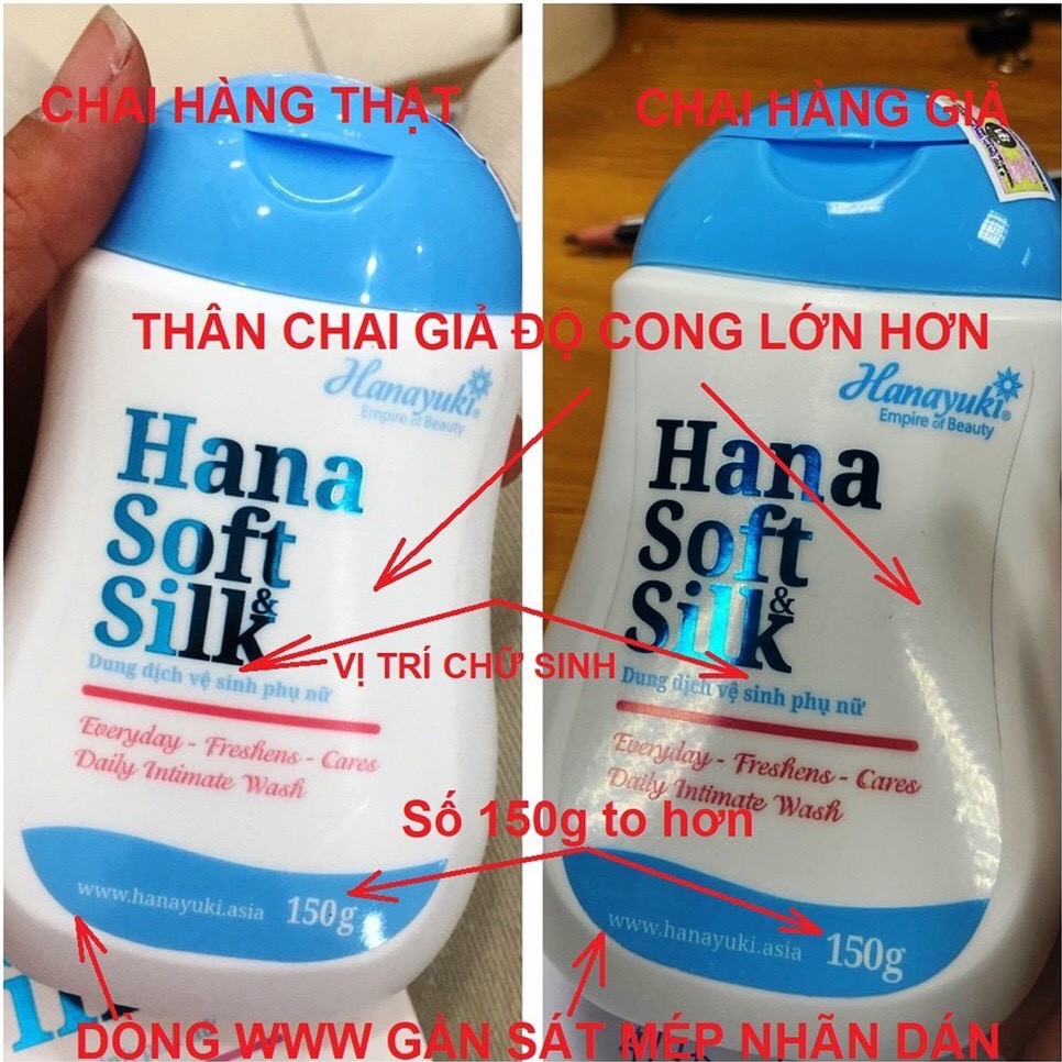 Dung Dịch Vệ Sinh Phụ Nữ HANA SOFT SILK, Khử Mùi Vùng Kín, Sáng Da 150ML