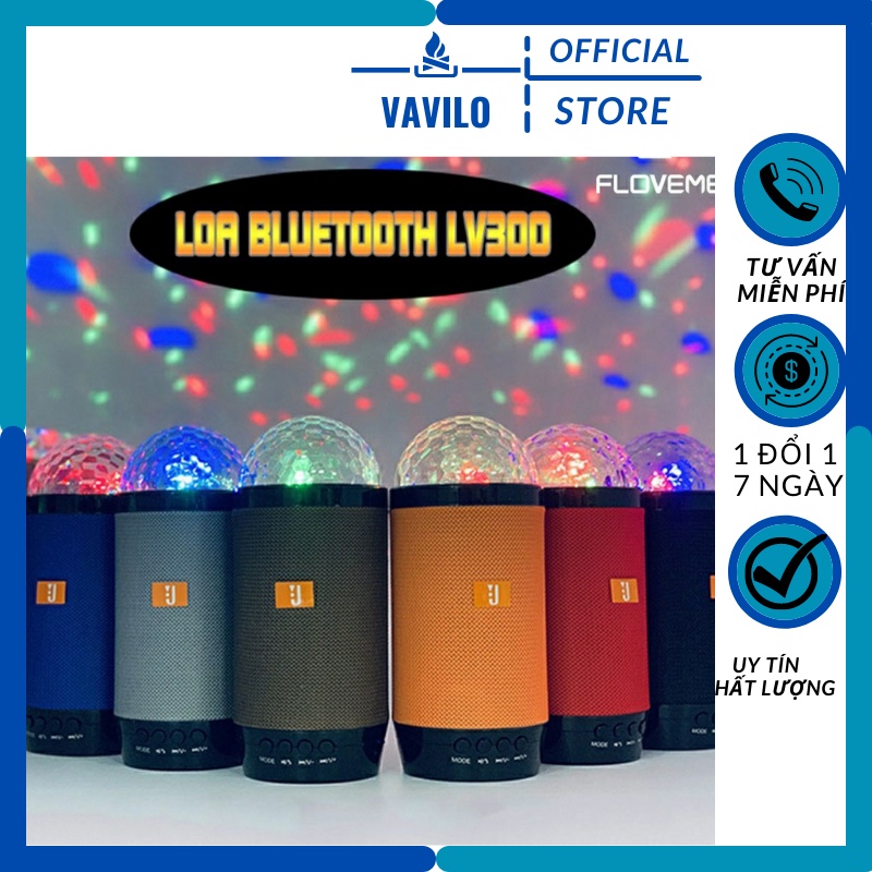 loa bluetooth mini jbl LV 300 đèn nháy theo nhạc âm thanh cực hay BH 6 tháng vavilo