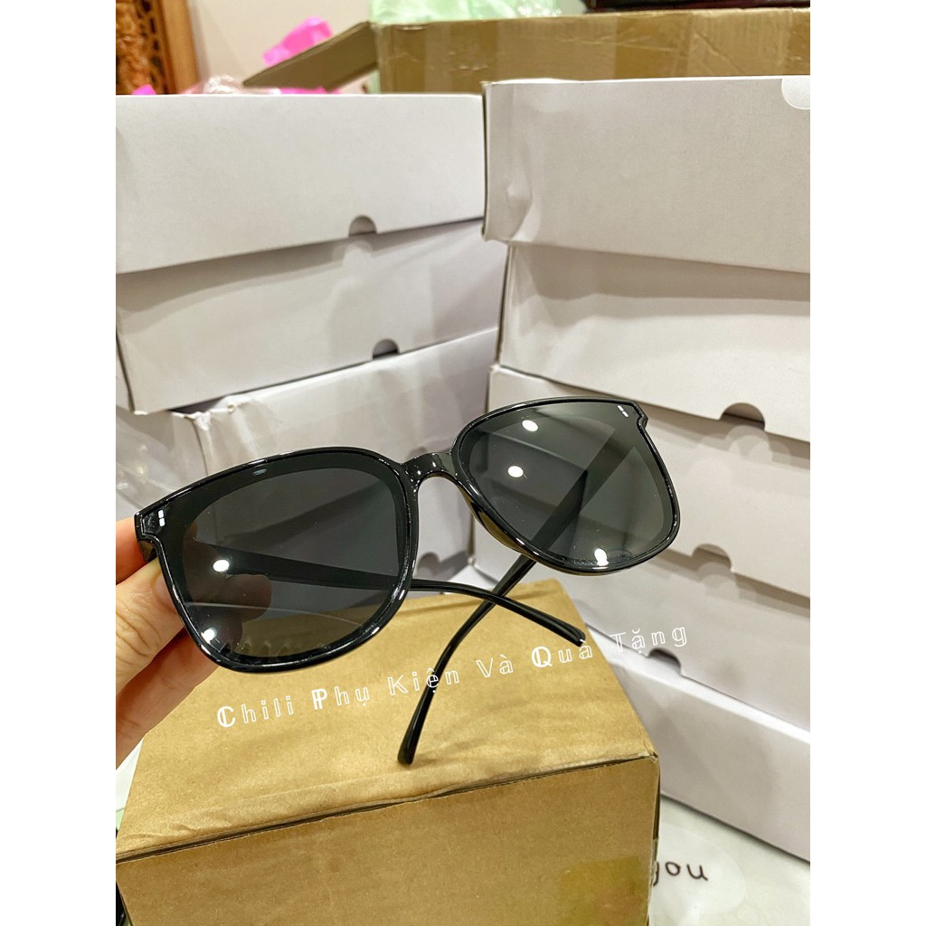 K14 - Kính mát nam nữ, mắt kiếng râm thời trang chống nắng du lịch kính đen 2 chấm dài | BigBuy360 - bigbuy360.vn