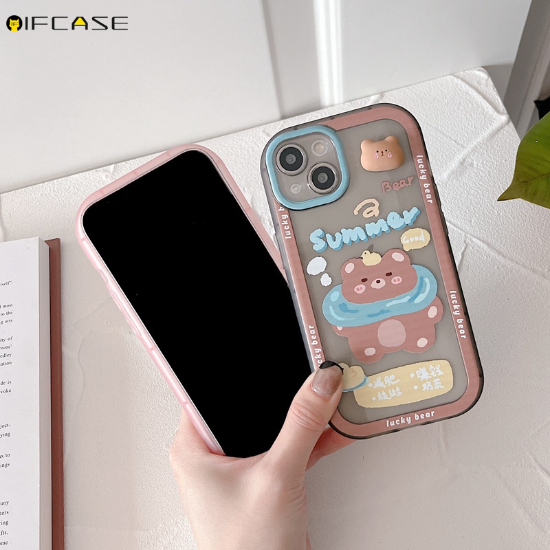 Ốp Điện Thoại Mềm Trong Suốt Chống Sốc In Hình Thú Hoạt Hình Dễ Thương Cho iPhone 13 12 11 Pro Max XS Max XR X 7 8 Plus