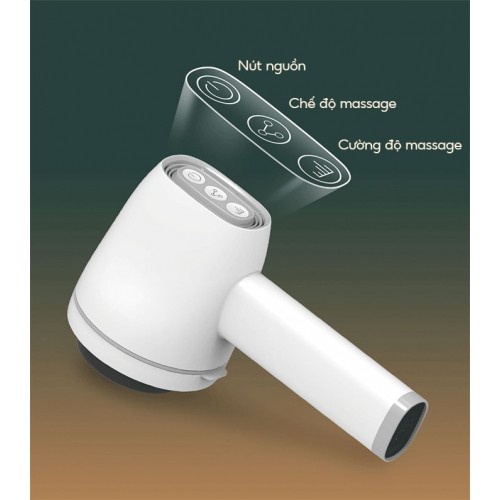 Máy massage cầm tay dùng pin Puli PL-668DC - 8 đầu, mát xa giảm mỡ bụng và thư giãn toàn thân | OKbuy