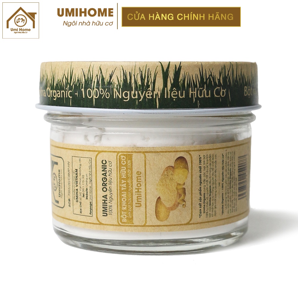 Bột Khoai Tây đắp mặt hữu cơ UMIHOME nguyên chất 135g dưỡng da trắng hồng, mịn màng hiệu quả