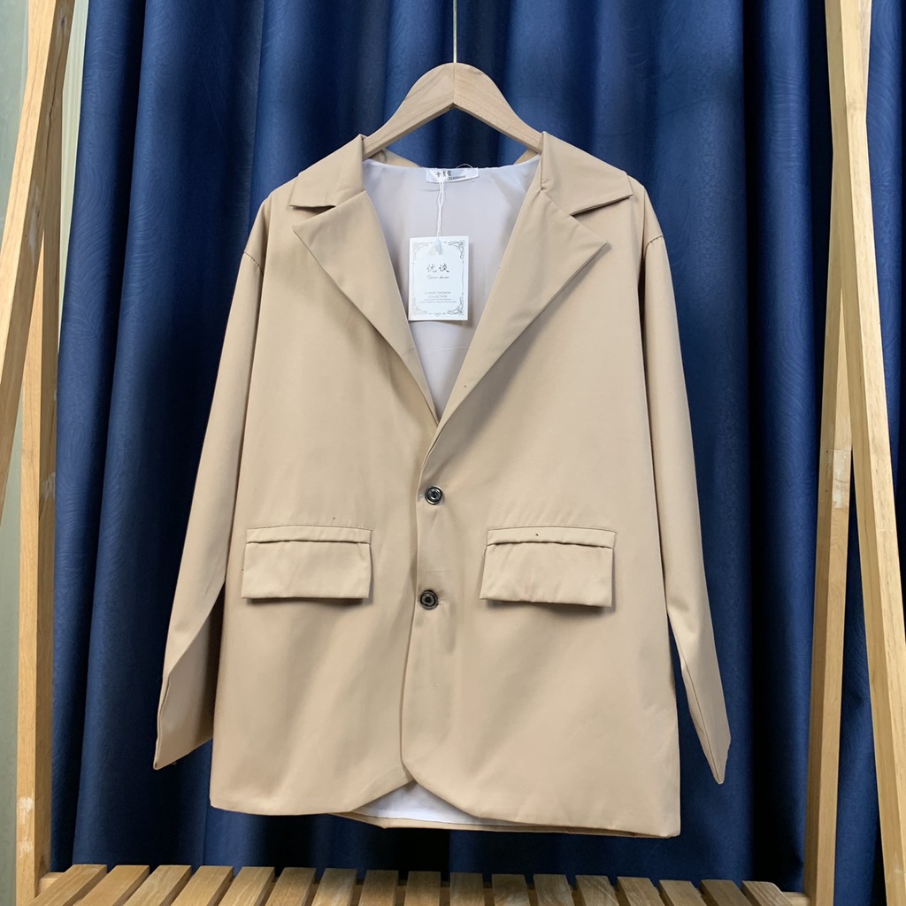 Áo vest blazer 2 lớp form rộng dài tay cổ bẻ phong cách Hàn Quốc dành cho nữ - Mã A515-PANOSI | WebRaoVat - webraovat.net.vn