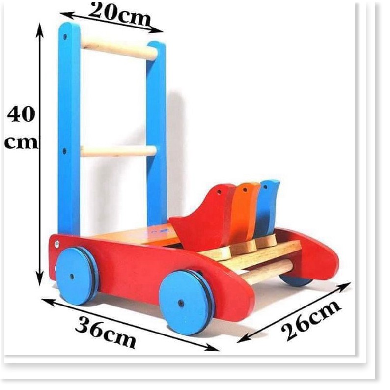Xe Tập Đi Bằng Gỗ Con Gà Cho Bé Nhanh Biết Đi