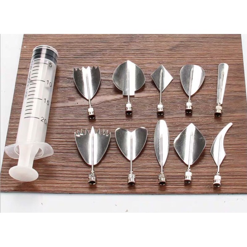 Bộ 10 Món Dụng Cụ Làm Rau Câu, Thạch 3D Inox
