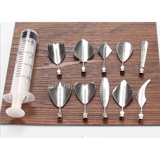 Bộ 10 món dụng cụ làm rau câu, thạch 3d inox