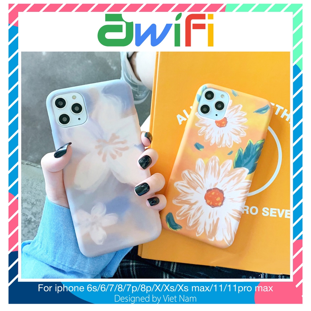 Ốp lưng iphone chống bẩn hoa pháp 5/5s/6/6plus/6s/6splus/7/7plus/8/8plus/x/xr/xs/11/12/pro/max/plus/promax - Awifi C2-1 | BigBuy360 - bigbuy360.vn