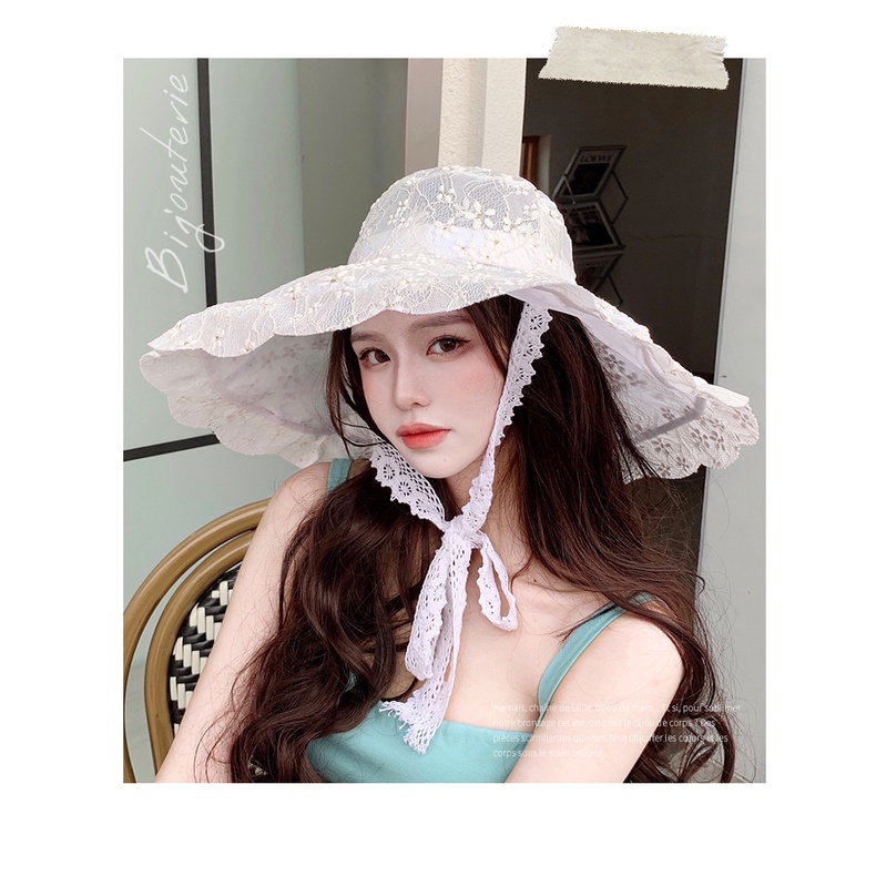 Nón Tai Bèo Ren Mỏng Vành Rộng Che Nắng Tia Cực Tím Thời Trang Hè Cho Nữ