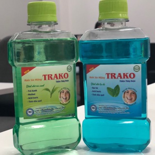 Nước súc miệng Trako -250ml ( trà xanh - bạc hà)