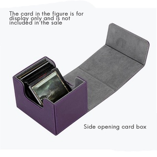 Card Box Side-Loading Card Box Deck Case for Mtg Yugioh Card Binder Holder 100+