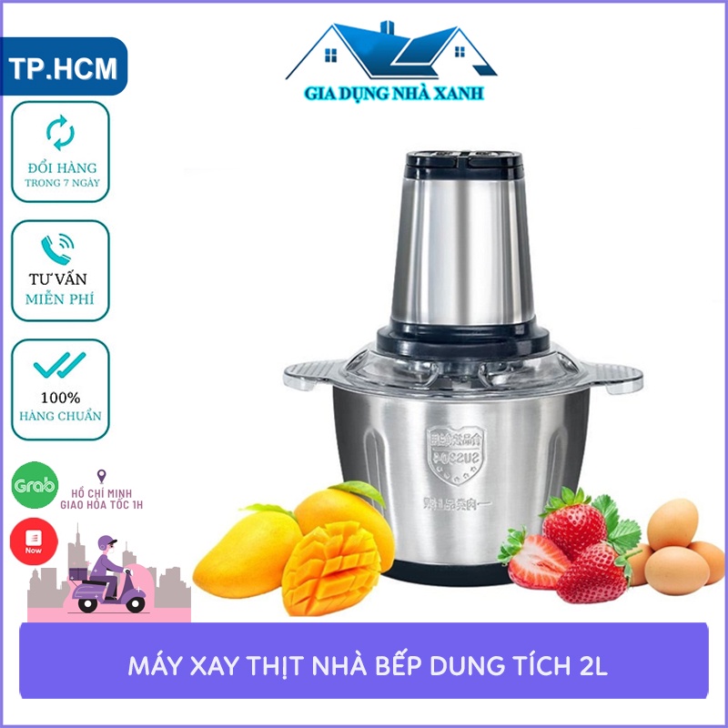 💔FREESHIP💔 Máy Xay Thịt, Cối Xay Thực Phẩm 4 Lưỡi Đa Năng Loftydom 2L, Chất Liệu Inox 304 Chuẩn, Xay Được Mọi Thứ