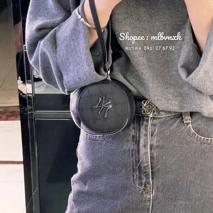 ẢNH THẬT / TQXK - Túi Da Tròn Cầm Tay Mini MLB Diamond Monogram 1:1 - HÀNG XUẤT DƯ FULLTAG