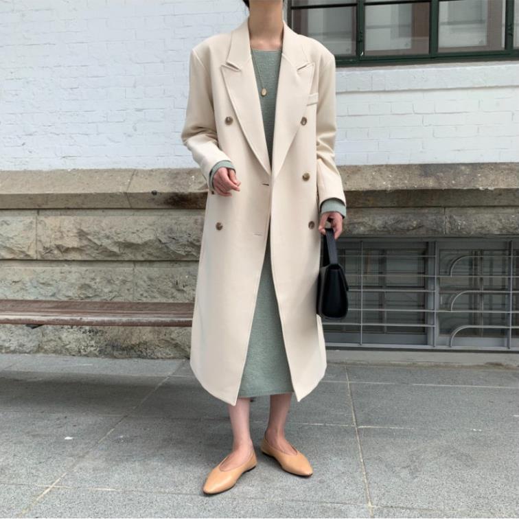 Áo Khoác Mangto Nữ Màu Be Dáng Dài  Jenny | BigBuy360 - bigbuy360.vn