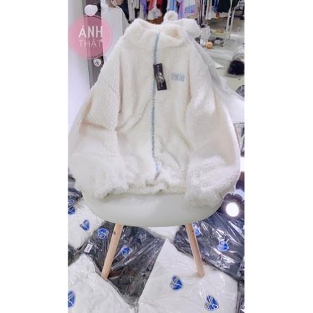 [VIDEO ẢNH THẬT]Áo Khoác Lông Thêu Ngực Unisex Chất Cực Dày Dặn Free size Nam Nữ- Áo Khoác Thu Đông Dày Đẹp